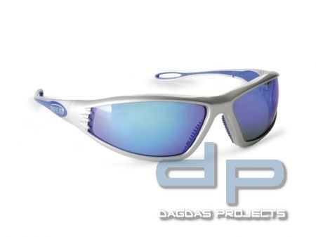 Endor Brille Silber / Blau mit verspiegeltem Glas
