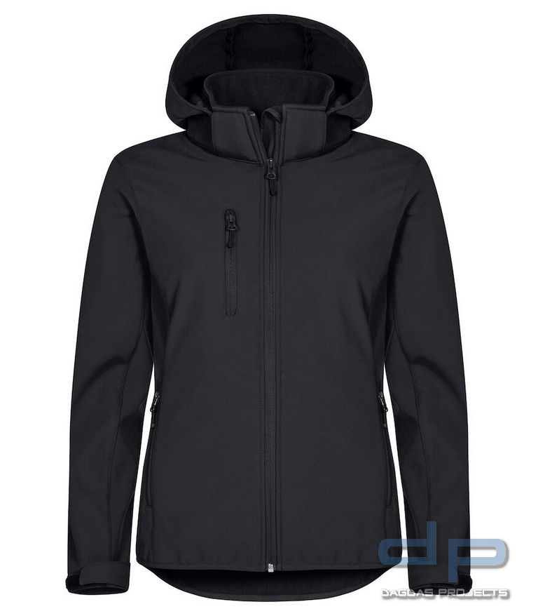 Behörden Classic Softshell Hoody Lady mit Aufdruck nach Wunsch auf Brust und Rücken