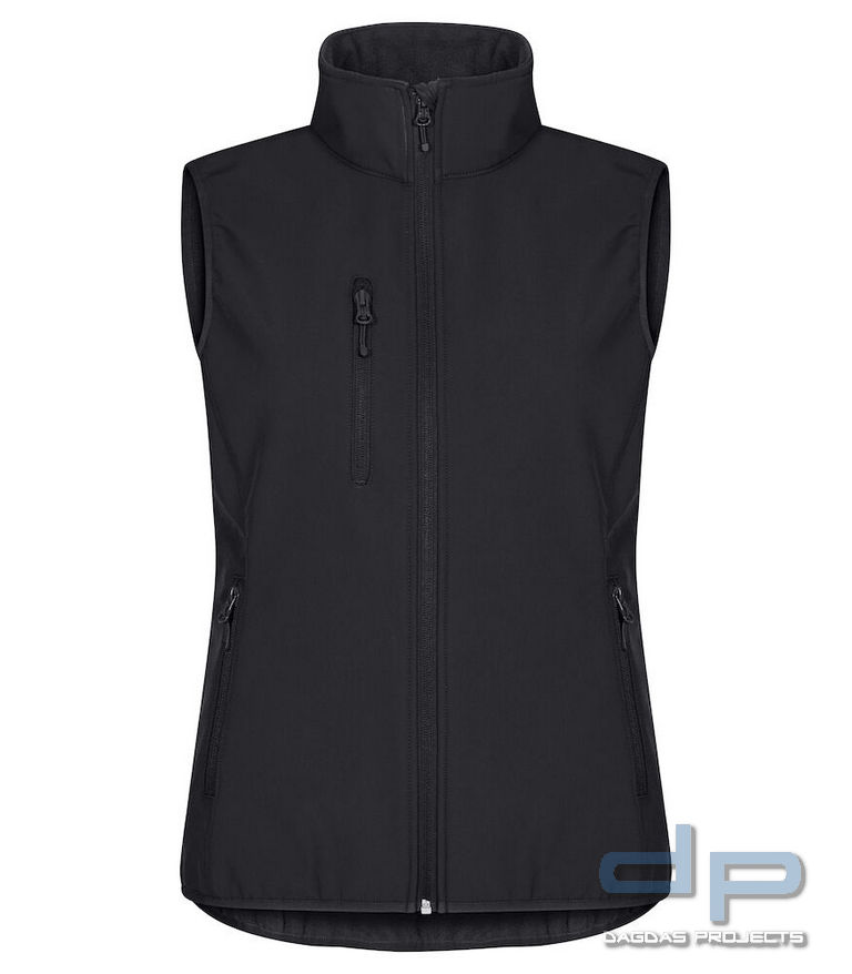 Behörden Classic Softshell Vest Lady in verschiedenen Farben mit Aufdruck nach Wunsch auf Brust und