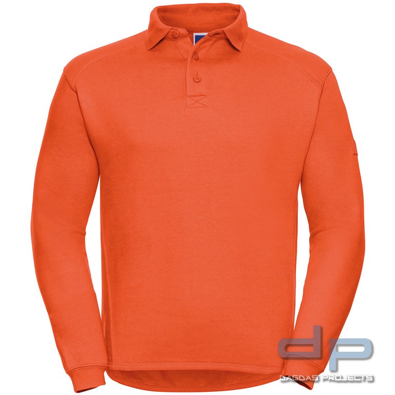 Behörden Sweatshirt in verschiedenen Farben mit Kragen und Wunschaufdruck in reflex silber
