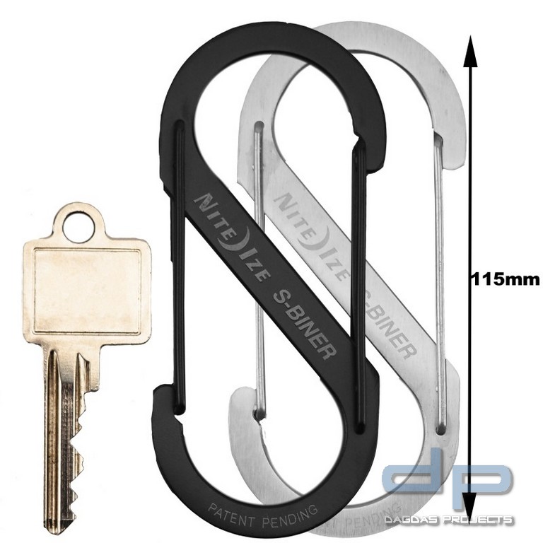 NiteIzeTM Doppelkarabiner S-Biner Edelstahl Größe 5