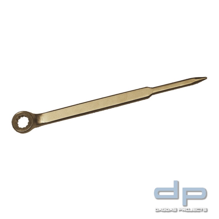 Montageringschlüssel mit Dorn, funkenfrei, gekröpft, 1.1/2 ″