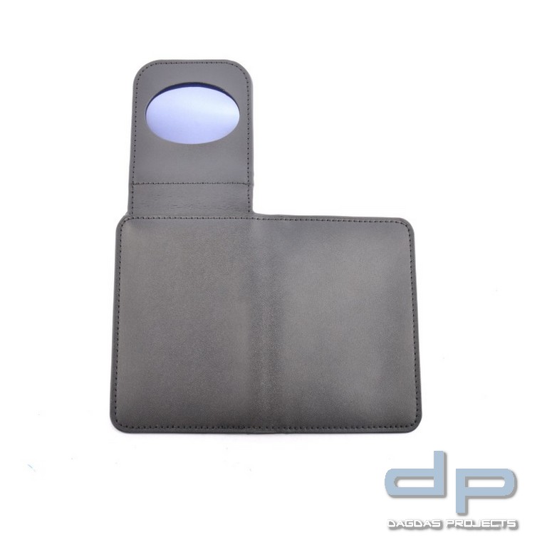 COP® RFID Dienstausweismäppchen OHNE DRUCK, oval, Scheckkartenformat, Leder