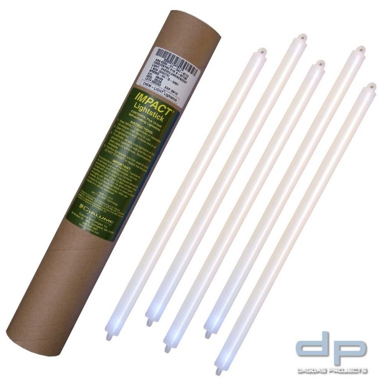 ChemLight 15″, 2 Endringe/weiß, 38 cm, 8 h 5 Stück