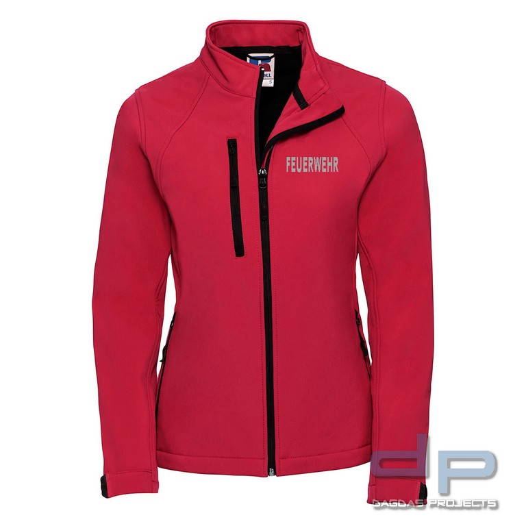 Softshell Damenjacke mit Aufschrift FEUERWEHR Größe: S