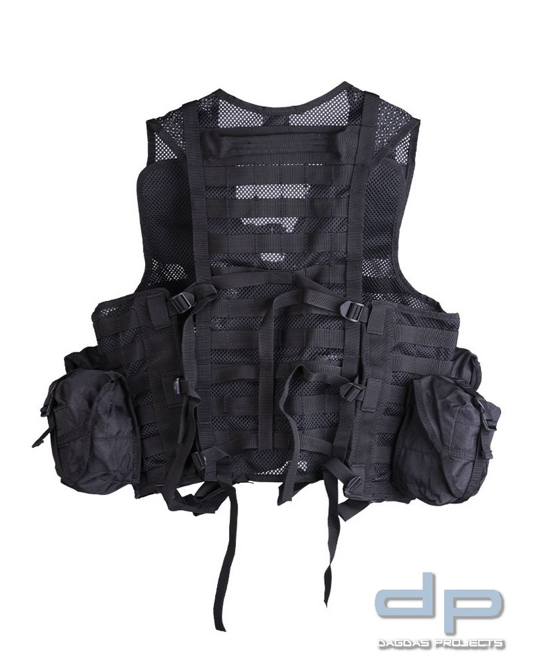 Tactical Weste Modular System schwarz VPE 2