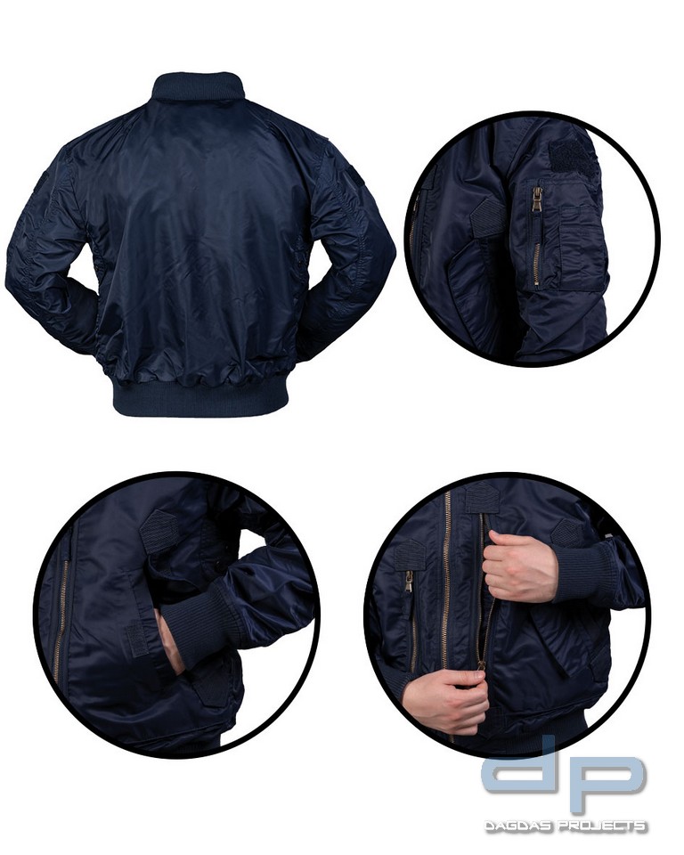 US TACTICAL FLIEGERJACKE DK.BLAU