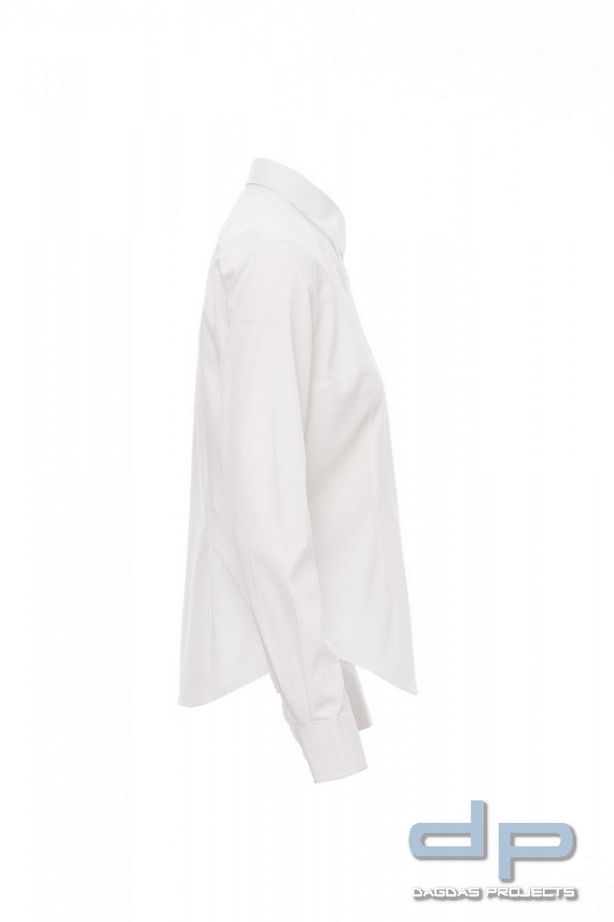 Payper Damenbluse "Manager Lady" in Hellblau und Weiß mit Aufdruck nach Wunsch