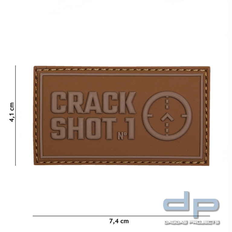 Emblem 3D PVC Crack Shot coyote