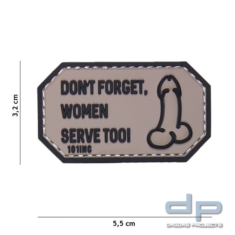 Emblem 3D PVC Don't Forget Women grau