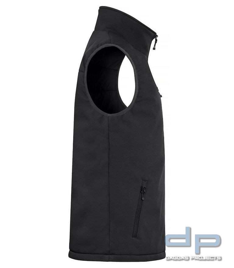 Behörden Padded Softshell Weste in verschiedenen Farben mit Aufdruck nach Wunsch in reflex silber