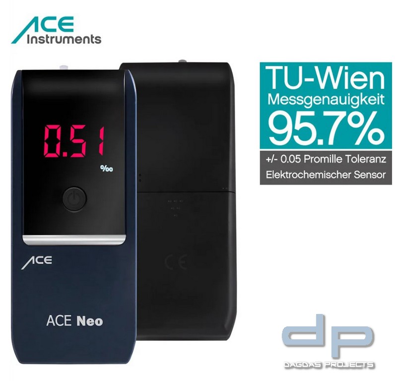 Alkoholtester ACE Neo (navy) mit elektrochemischem Sensor