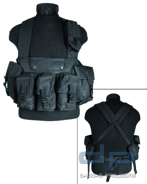 CHEST RIGG 6-POCKET SCHWARZ