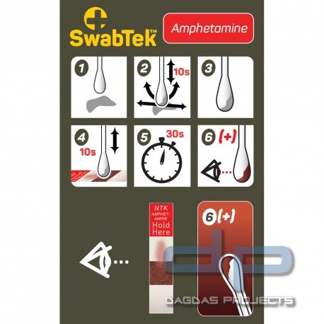SWABTEKTM Substanz-Wischtest Amphetamin, Methamphetamin, MDMA 100er Pack