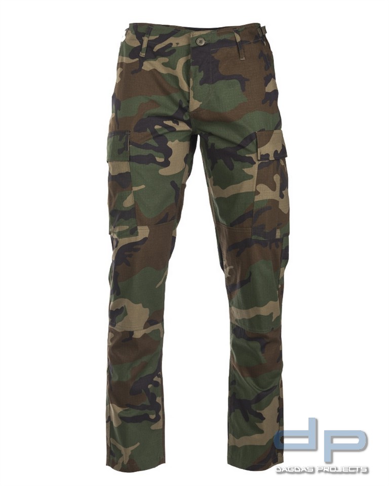 US BDU FELDHOSE R/S ′SLIM FIT′ WOODLAND