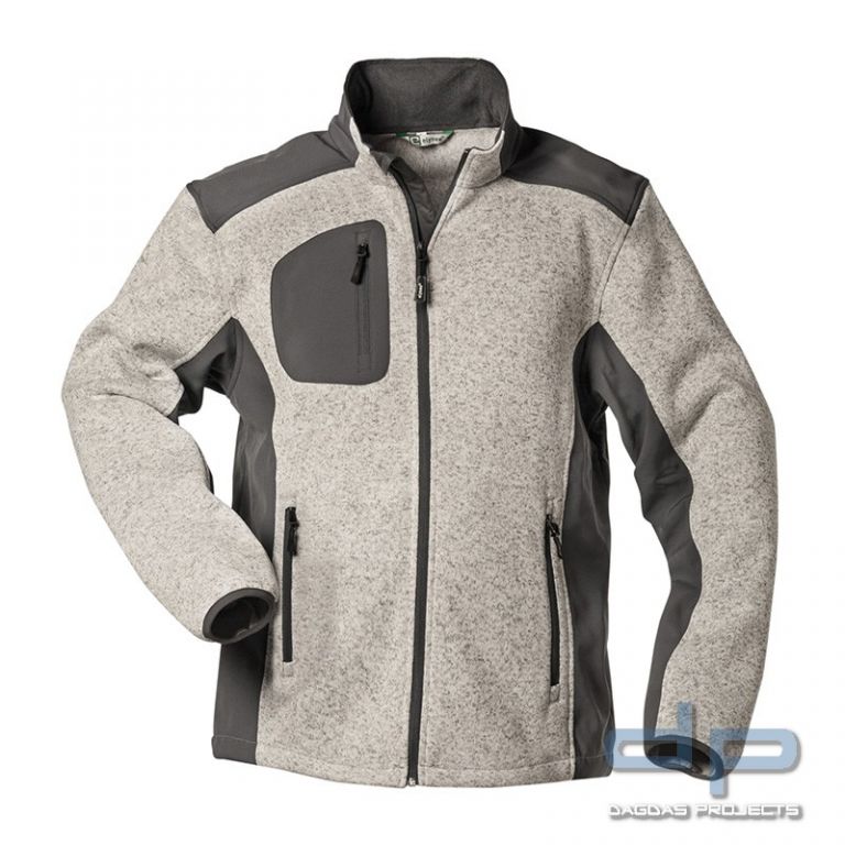 Fleece-Jacke in Hellgrau/Grau