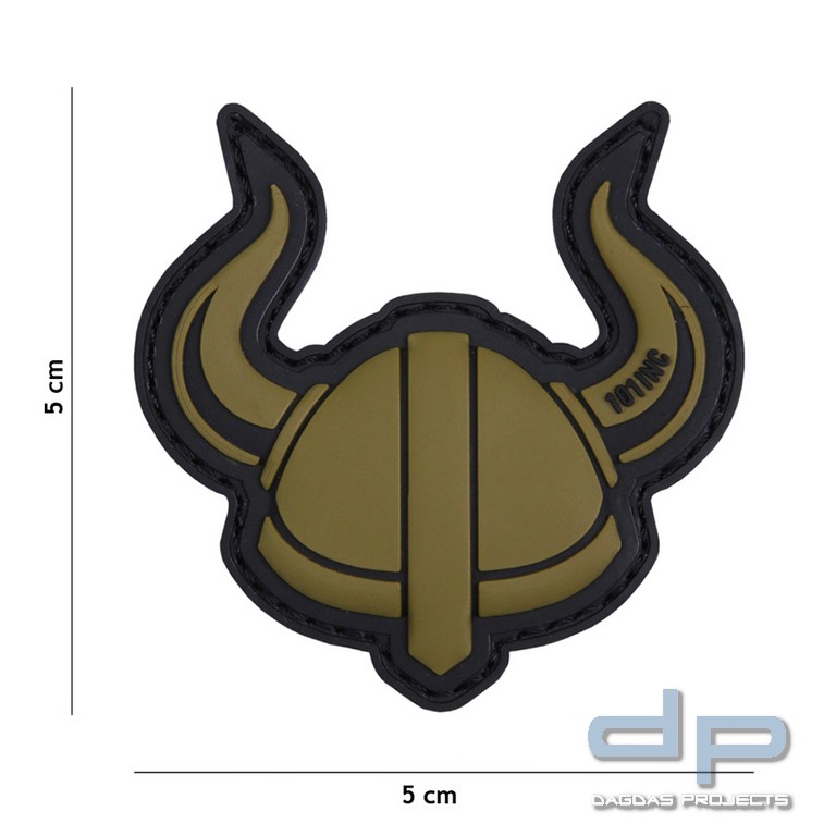 Emblem 3D PVC Viking Helm grün