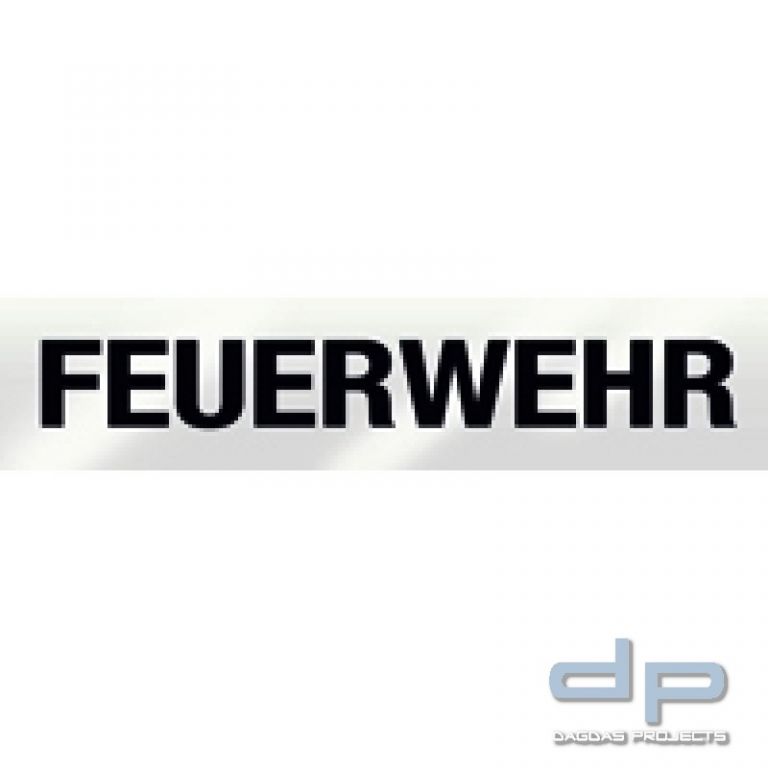 KFZ Magnetschild - FEUERWEHR - weißer Hintergrund - zugelassen bis 200 km/h - 50x10cm