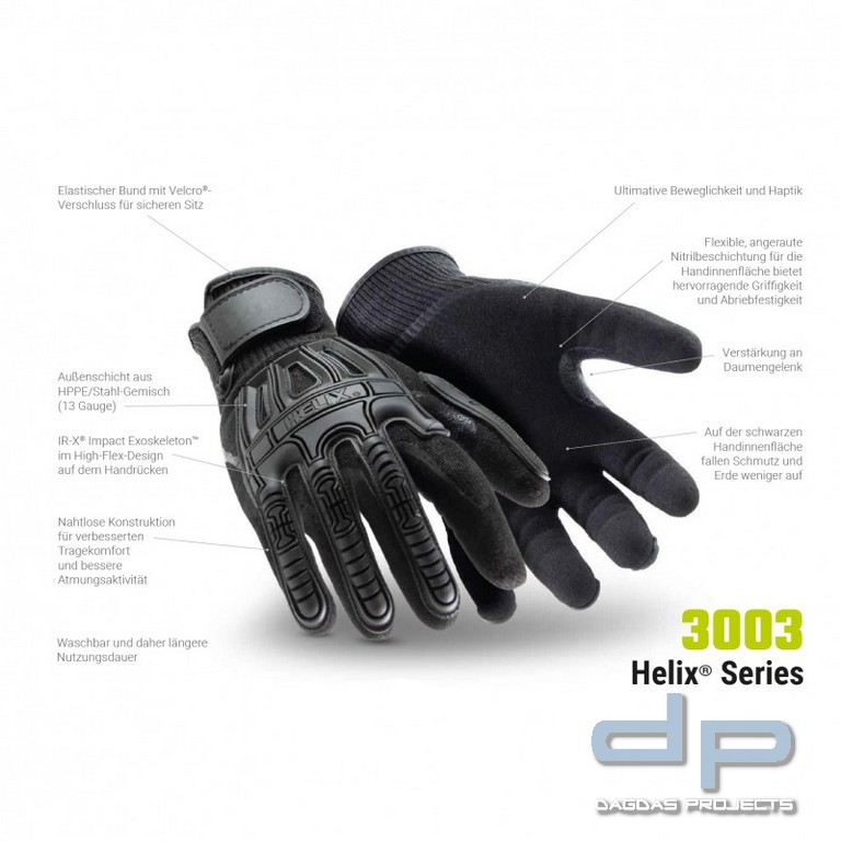 HexArmor® Einsatz- und Zugriffshandschuh Helix 3003 Größe: 9/L