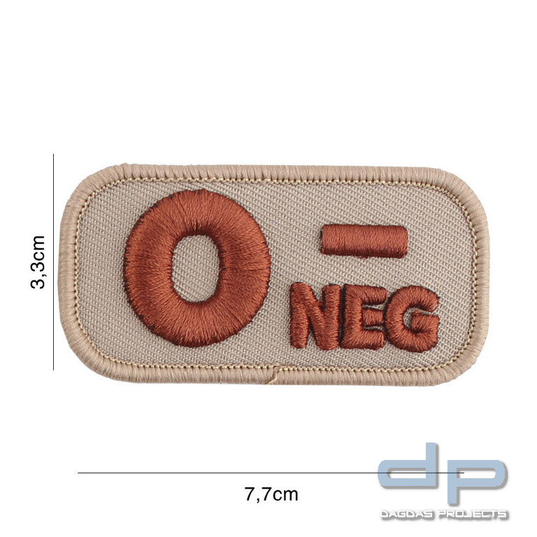 Emblem Blutgruppe O-Negativ coyote