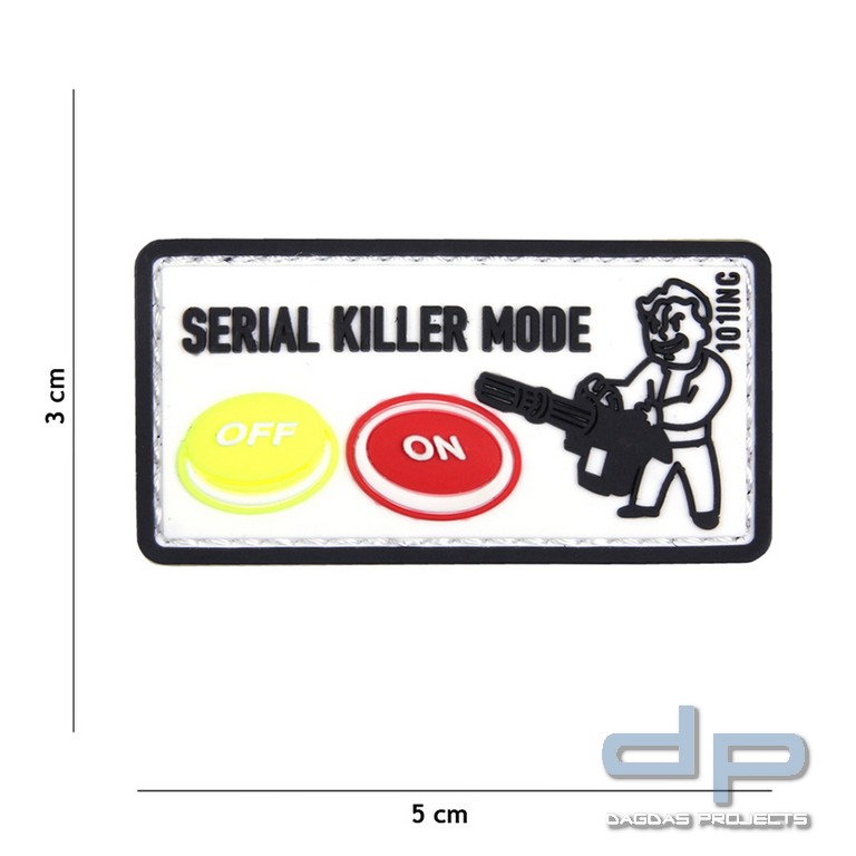 Emblem 3D PVC Serial Killer weiss