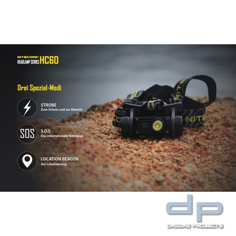 NiteCore® Kopflampe HC60 inkl. Akku