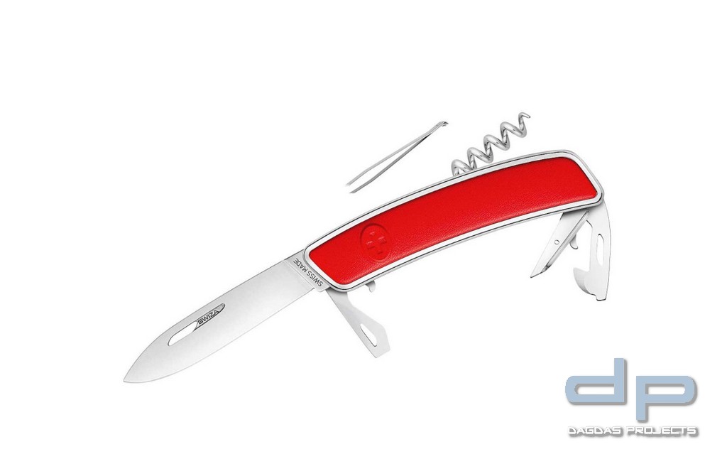Taschenmesser D03 LEATHER RED+