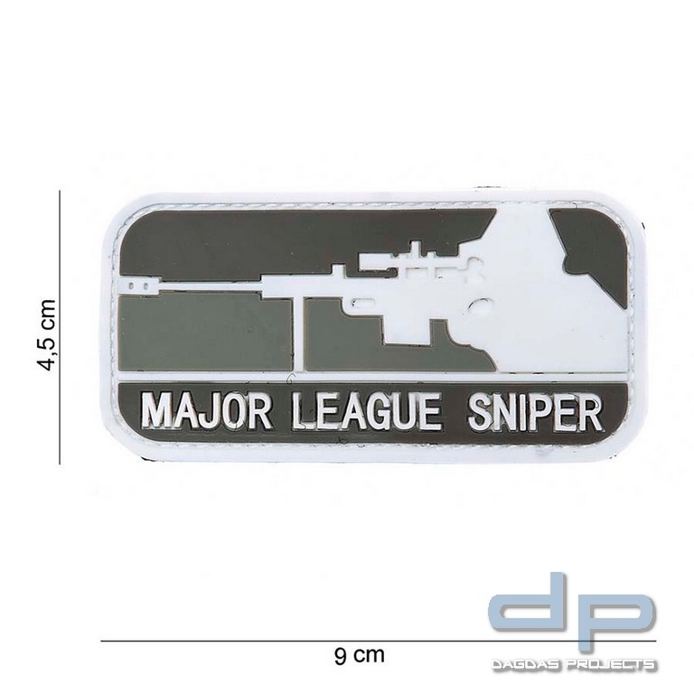 Emblem 3D PVC Major League Sniper grau