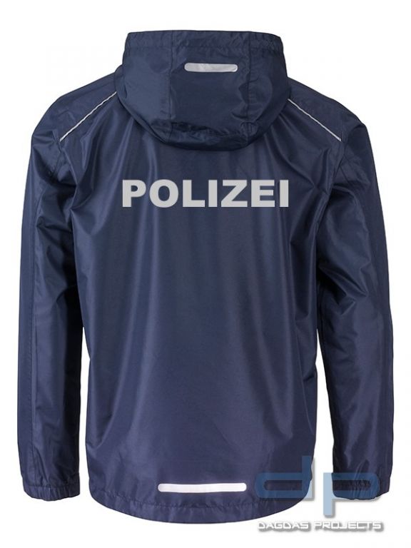 Mens’ Rain Jacket Regenjacke Windbreaker mit Wunschaufdruck in Reflex Silber in verschiedenen Farben