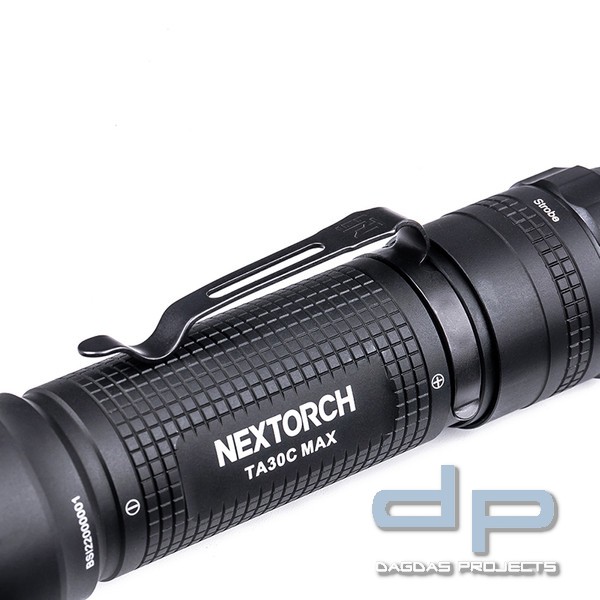 NEXTORCH TA30C MAX - 3000 Lumen Taktische LED Taschenlampe - Nano Keramik Glasbrecher - Stroboskopfu