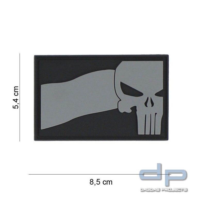 Emblem 3D PVC Punisher NL flag grey