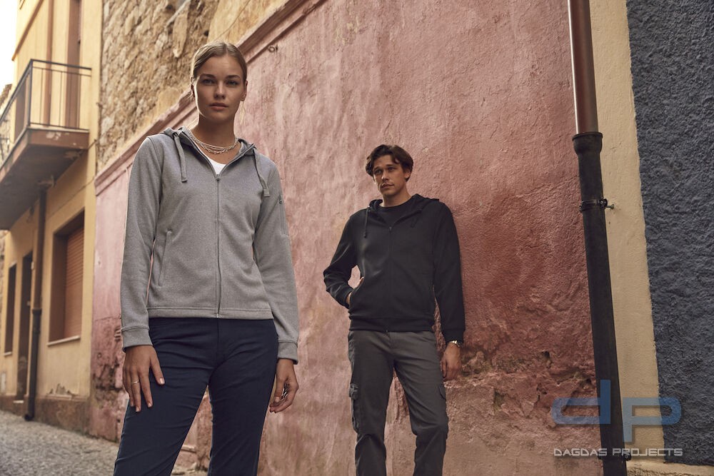 Basic Active Hoody Full Zip in verschiedenen Farben mit Wunschaufdruck