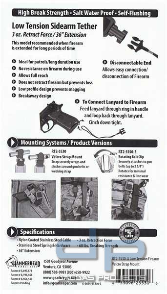 GearKeeper Rifle RT3-5553-E 680 g 81 cm Belt-Clip