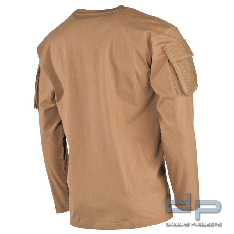 US Shirt, langarm, coyote, mit Ärmeltaschen