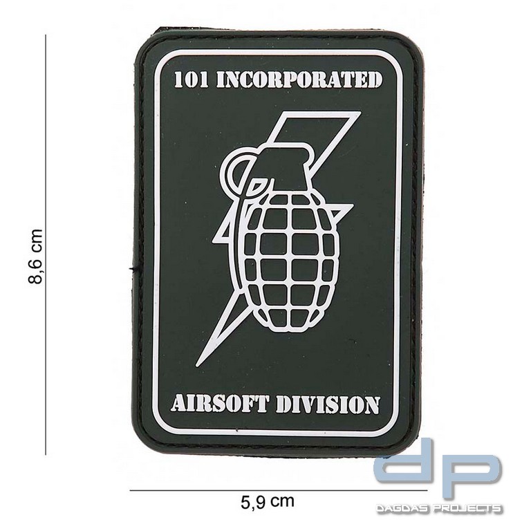 Emblem 3D PVC 101 INC Handgranate