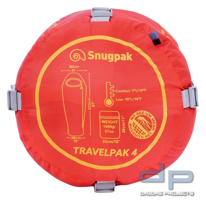 Snugpak Schlafsack Travelpak 4 Pebble Grey