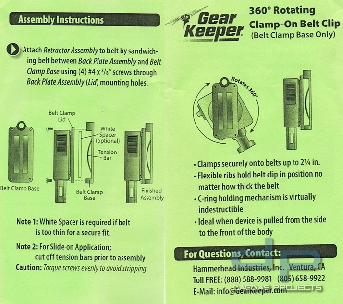 GearKeeper Rifle RT3-5563 680 g 81 cm Belt Mount