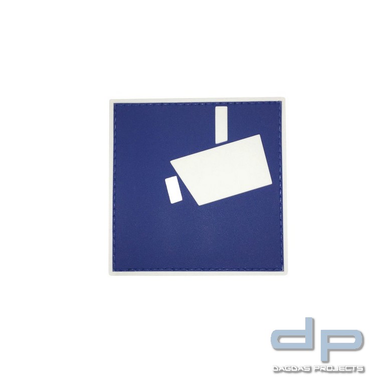 Klettabzeichen Bodycam - gummiert (80 x 80 mm)