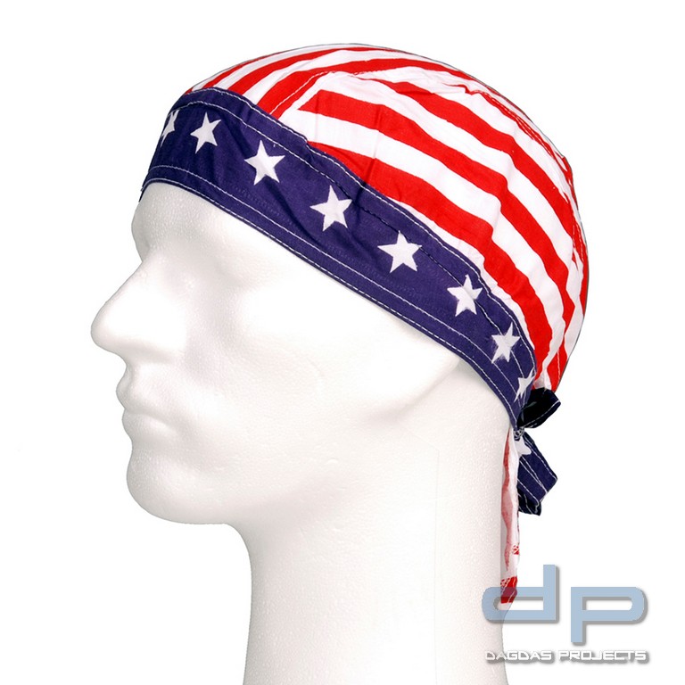 Bandana cap red/white stripes