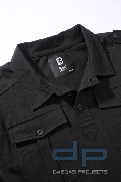 Jersey Poloshirt Willis longsleeve Brandit in Schwarz