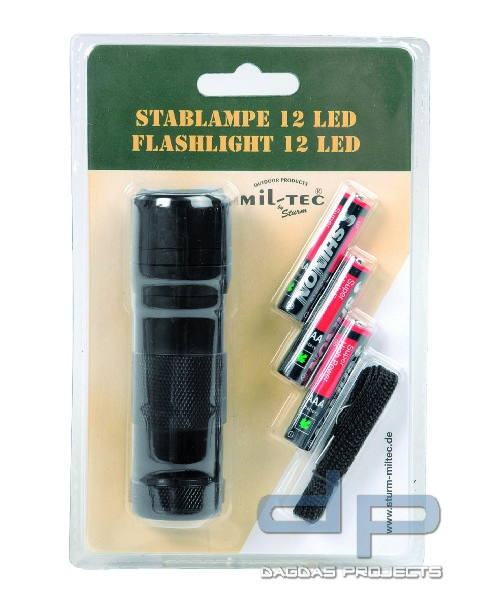 STABLAMPE 12 LED (3AAA) SCHWARZ VPE 6