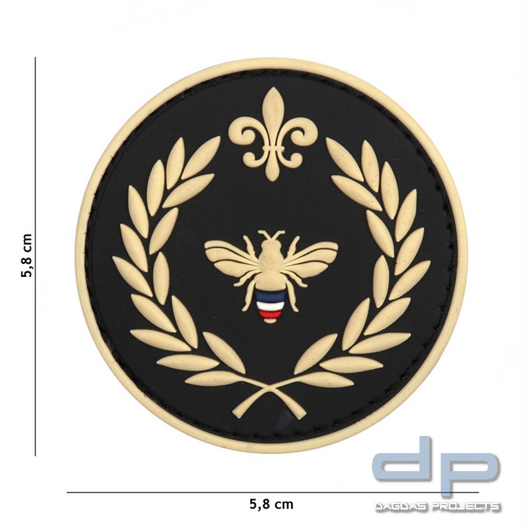 Emblem 3D PVC Napoleon Biene schwarz