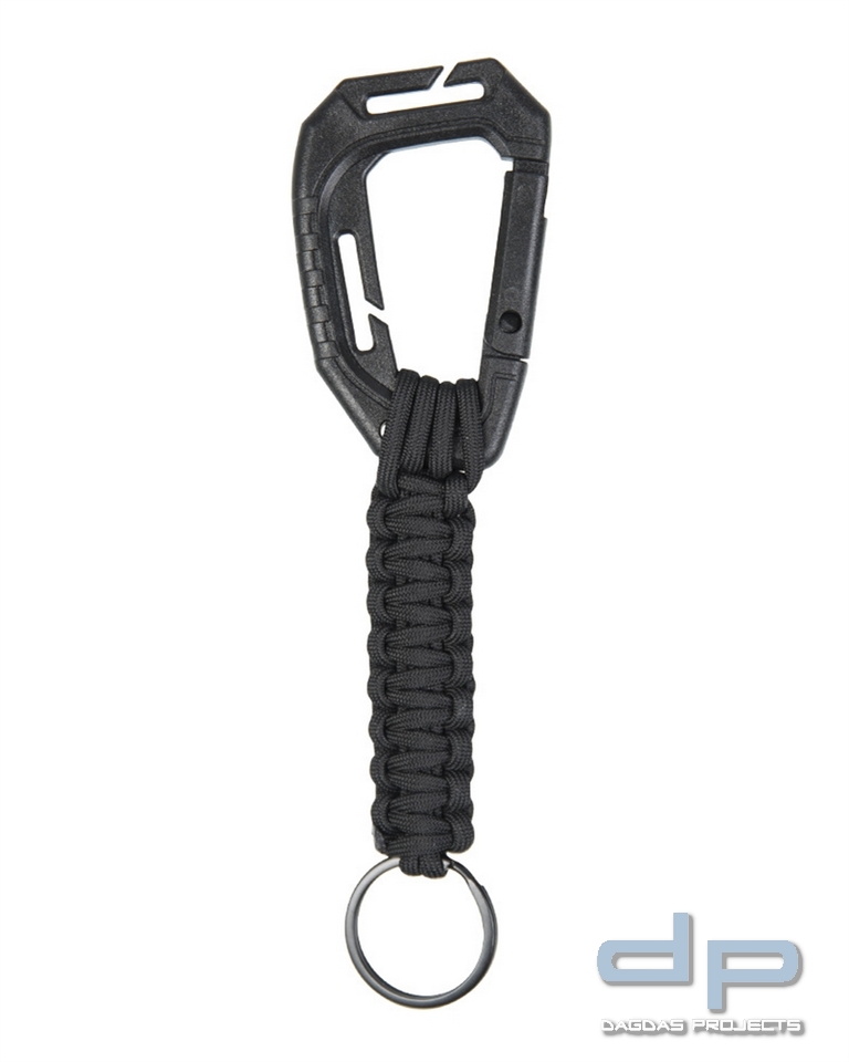SCHLÜSSELANHÄNGER PARACORD M.KARAB.MOLLE SCHWARZ VPE 10
