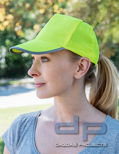 Hi-Vis Cap Montpelier in Leuchtorange und Leuchtgelb