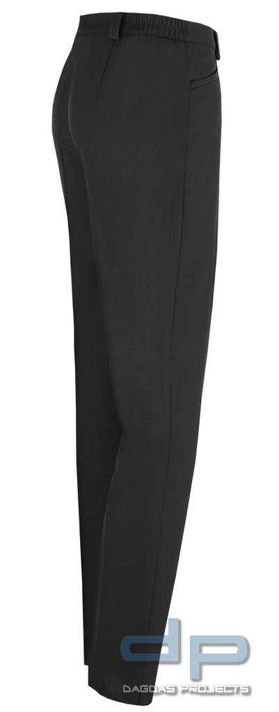 Uniformhose 55%/45% Polyester/Schurwolle Kammgarn-Serge Farbe schwarz
