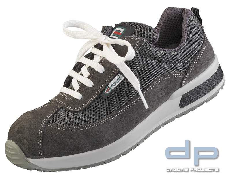 Damen-Halbschuhe in Grau/Weiß abgesetzt
