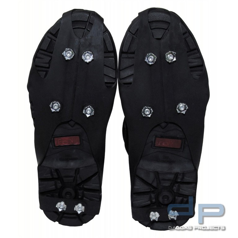 Schuhspikes, schwarz, mit 6 Noppen
