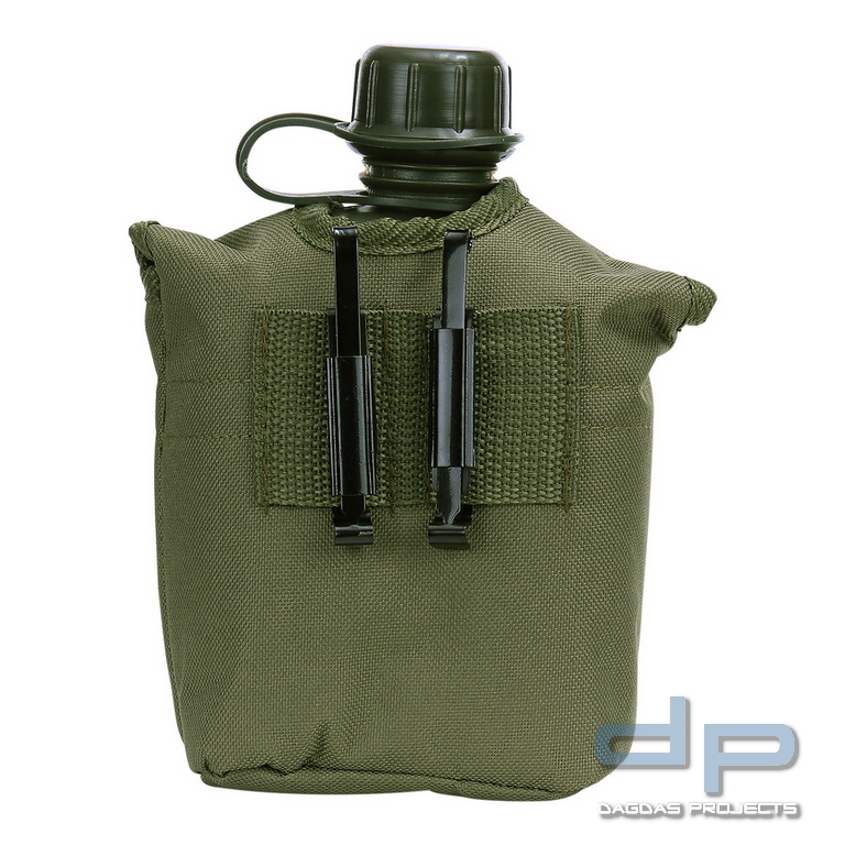 Plastik Feldflasche mit Futteral in verschiedenen Farben