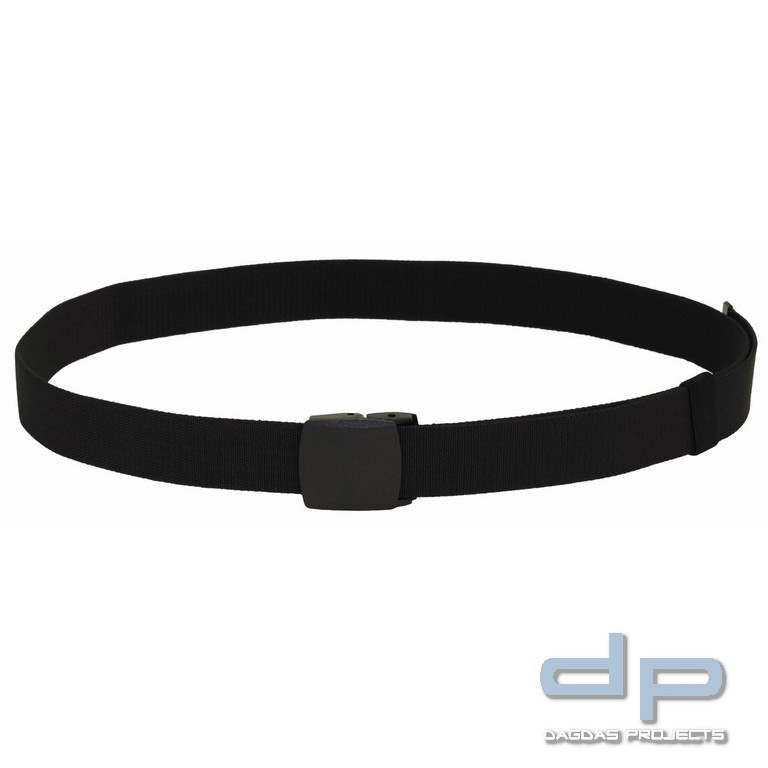 Gürtel, "Tactical Elastic", schwarz,Plastikschloss, 3,7 cm