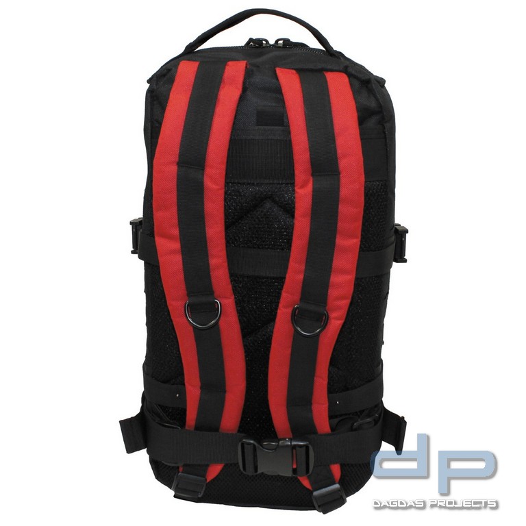 Rucksack, "Assault-Travel", Laser, schwarz/rot